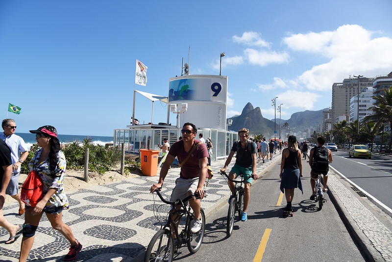 Piste cyclable sur la Plage d'Ipanema